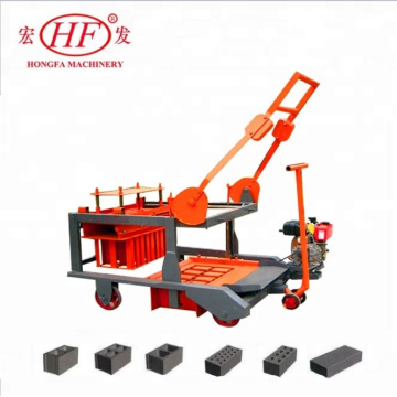 QMJ4-45 diesel engine portable concrete egg laying movable block machine